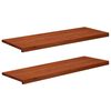 vidaXL Logu palodzes 2 gab. Brūna 110 x 40 x 2 cm Cietais gobu koks