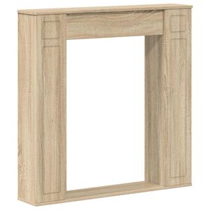vidaXL Kamīna rāmis Sonomas ozols 100 x 20 x 100 cm Inženierijas koks
