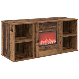 vidaXL Elektriskais kamīns Vecs koks 100 x 37 x 45,5 cm