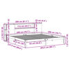 vidaXL gulta ar grāmatu plauktu, bez matrača, 200x200 cm, priedes koks