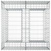vidaXL Gabions pacelta gulta Sudraba 100 x 100 x 60 cm Cinkots tērauds