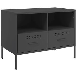 vidaXL TV skapītis, melns, 68x39x50,5 cm, tērauds