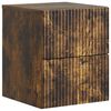 vidaXL Sienā stiprināms nakts skapis Kūpināts ozols 33 x 34,5 x 40 cm
