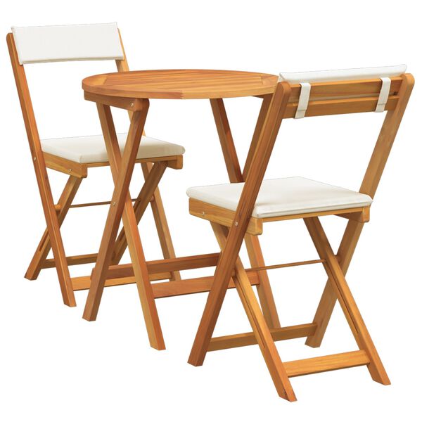 vidaXL Dārza bistro komplekts 3 pcs Brūna akācijas masīvkoks