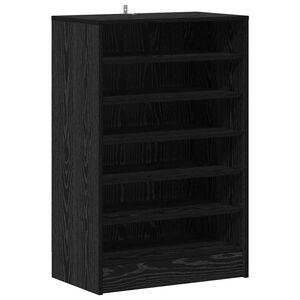 vidaXL Apavu skapis 60 x 35 x 92 cm Inženierijas koks Melns ozols