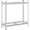 vidaXL 2-slāņu riepu plaukts sudrabs 110x40x109 cm tērauds
