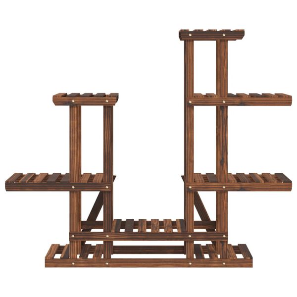 vidaXL puķu statīvs, 95x25x96 cm, egles masīvkoks