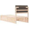 vidaXL Gultas rāmis ar polsterētu galvas balstu Pelēkbrūna 75 x 190 cm