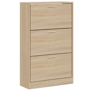 vidaXL apavu plaukts, ozolkoka krāsa, 63x24x103 cm, inženierijas koks