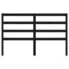 vidaXL gultas galvgalis, melns, 126x4x100 cm, priedes masīvkoks