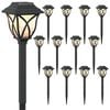 vidaXL Āra saules gaismas ar zemes tapas 12 pcs Silti balts 42 cm PP
