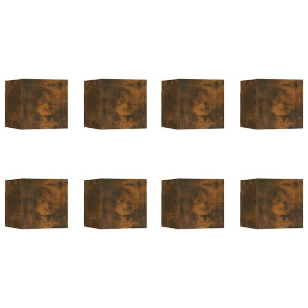 vidaXL sienas TV skapīši, 8 gab., ozolkoka krāsa, 30,5x30x30 cm