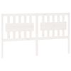 vidaXL gultas galvgalis, balts, 165,5x4x100 cm, priedes masīvkoks