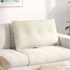 vidaXL Atpakaļ spilvens Krēmkrāsa 80 x 50 cm Korduroja audums