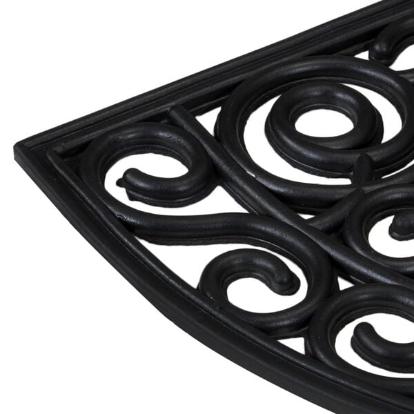 vidaXL durvju paklājs, pusapaļ&scaron;, 45x75 cm, gumija