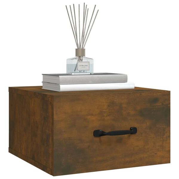 vidaXL sienas naktsskapī&scaron;i, 2 gab., ozolkoka krāsa, 35x35x20 cm