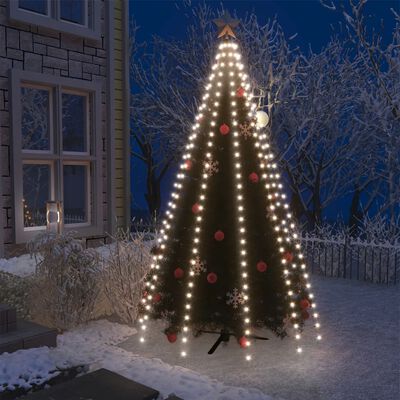 vidaXL Ziemassvētku lampiņas, 250 LED, 250 cm, vēsi baltas