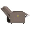 vidaXL trīsvietīgs masāžas dīvāns, atgāžams, pelēkbrūns audums