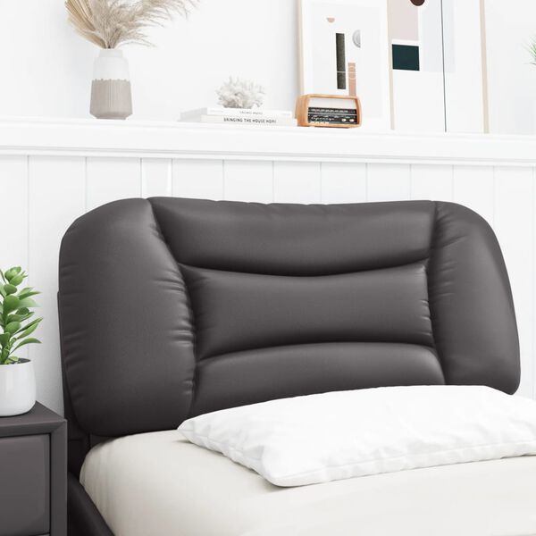 vidaXL galvgaļa spilvens, Hvar, pelēks, 80 cm, mākslīgā āda