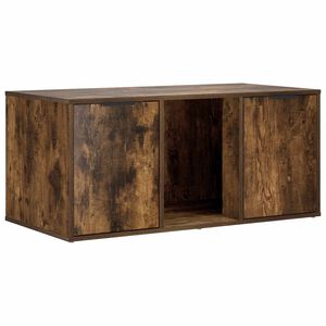 vidaXL Kaķu būris Kūpināts ozols 100 x 49 x 45 cm Inženierijas koks