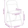 vidaXL Saliekamā krēsls 2 pcs Melns 48 x 44 x 78 cm Samts