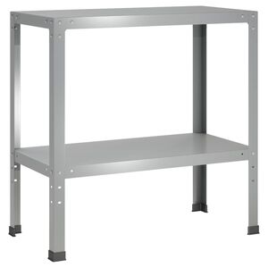 vidaXL Podu galds 100 x 40 x 80 cm Cinkota tērauda Sudraba