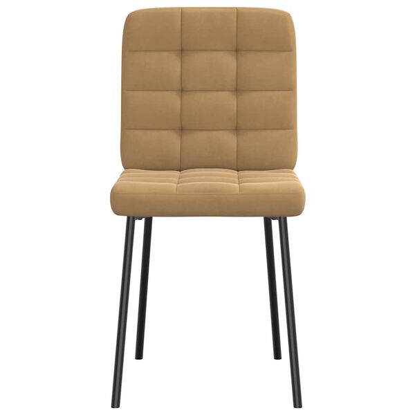 vidaXL virtuves krēsli, 4 gab., brūns samts