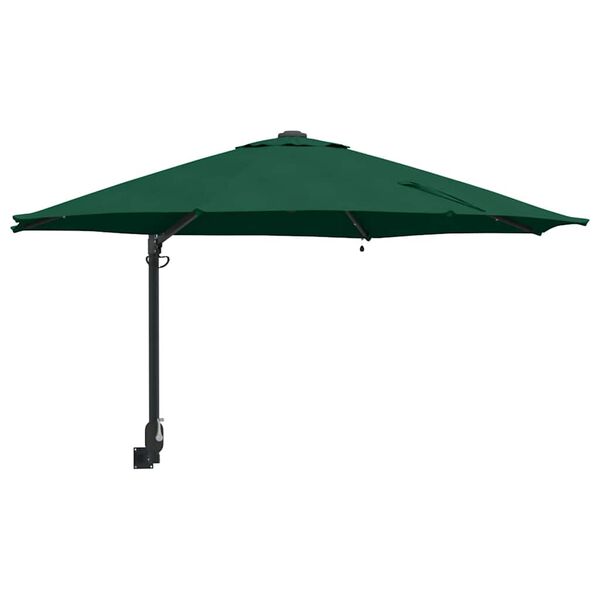 vidaXL Dārza parasols Zaļa 248 x 248 x 148 cm Poliesters un tērauds