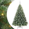 vidaXL Mākslīgā Ziemassvētku eglīte su 300 LED Zaļa 210 cm PE un PVC