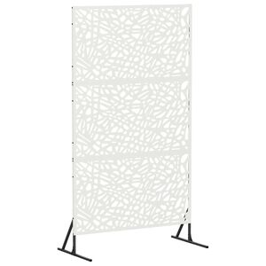 vidaXL Privātuma ekrāns 100 x 50 x 180 cm Tērauds Balts