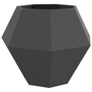 vidaXL Puķu kaste Melna 100 x 100 x 80 cm Tērauds