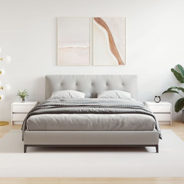 vidaXL naktsskapī&scaron;i, 2 gab., balti, 40x31x35,5 cm, priedes masīvkoks