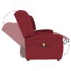 vidaXL divvietīgs masāžas krēsls, atgāžams, vīnsarkans audums