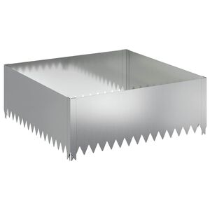vidaXL Zāliena Apmale 100 x 100 x 35 cm Tērauds Sudraba