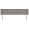 vidaXL galvgalis ar malām, gai&scaron;i pelēks samts, 203x16x78/88 cm
