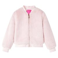 Bērnu jaka, mākslīgā kažokāda, maigi rozā, 92