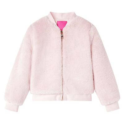 Bērnu jaka, mākslīgā kažokāda, maigi rozā, 92