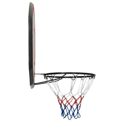 vidaXL basketbola vairogs, melns, 109x71x3 cm, polietilēns