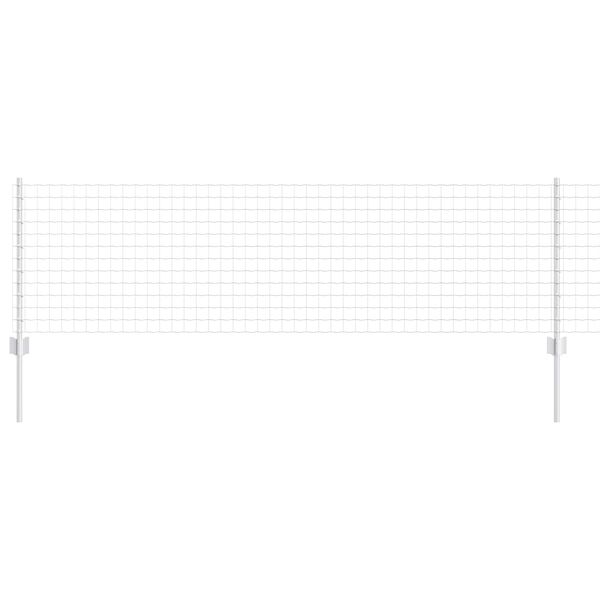 vidaXL Žogs ar stabu Sudraba 0,6 x 25 m Tērauds