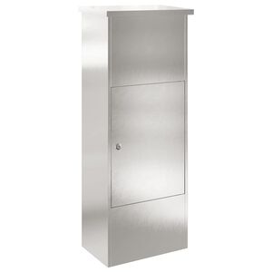 vidaXL Paku nodo&scaron;anas kaste ar durvīm Sudraba 44,5 x 29 x 110,5 cm