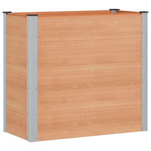 vidaXL Augstā puķu kaste Brūna 100 x 50 x 91 cm WPC un alumīnijs