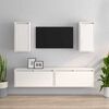 vidaXL TV skapī&scaron;i, 4 gab., balti, priedes masīvkoks