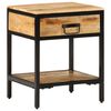 vidaXL Naktsgaldiņ&scaron; Brūna 40 x 35 x 50 cm Ciets mango koks un metāls