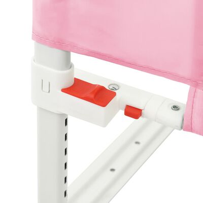vidaXL bērnu gultas aizsargbarjera, rozā, 190x25 cm, audums