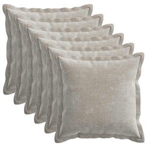 vidaXL Spilvenu pārvalks 6 gab. HOUTEN Gai&scaron;i pelēka 30 x 30 cm