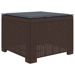 vidaXL 1-vietīgs dārzs dīvāns ar spilvenu Rattan izskatā PP Brūna