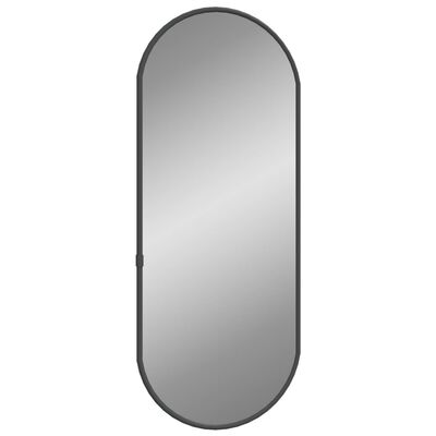 vidaXL sienas spogulis, melns, 50x20 cm, ovāls