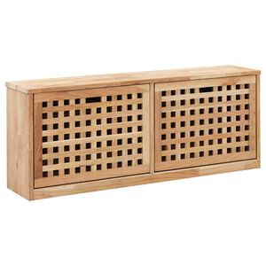 vidaXL apavu uzglabā&scaron;anas sols, 94x20x38 cm, valriekstu masīvkoks