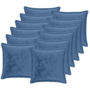 vidaXL Pledu spilvens 12 gab. HOUTEN Gai&scaron;i zila 40 x 40 cm Flanelis