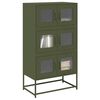 vidaXL Highboard Olive Green 68x39x123 cm Tērauds